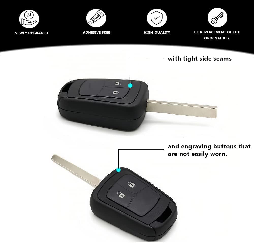 TAKONE Schlüsselgehäuse Für OPEL 2-Tasten - 2er Set Mit Werkzeug