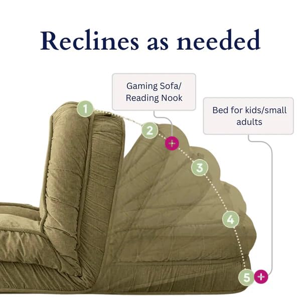 Image of 1 Seater Luxurious Human Dog Bed for People and Adults|Velvet Recliner Lounge Style Soft Human Dog Sofa with Plush Cushioning for Reading and Relaxation (Velvet Fabric, Dark Green)