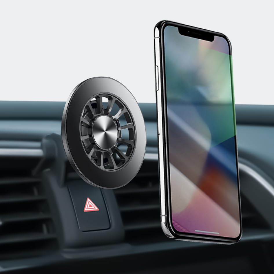 KUCOK Honda Civic Phone Mount for MagSafe, Exclusive Fit for Honda Civic 2016-2021, Fit for MagSafe iPhone 16/15/14/13/12/Mini Series, Super-Strong Magnet for Air Vent Honda Civic Accessories Holder