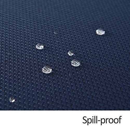Image of maxmill Round Textured Tablecloth Spill-Proof Wrinkle Free Soft Jacquard Table Cloth for Circular Table Cover, for Dining Room Buffet Banquet Parties Holiday Dinner, 70 Inch Navy Blue