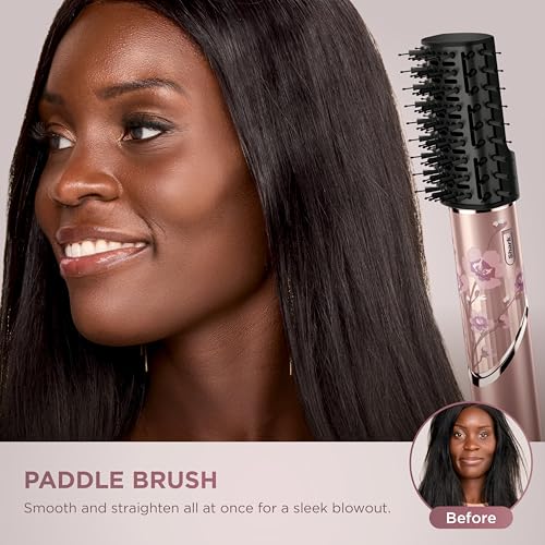 Image of Shark FlexStyle Air Styling & Drying System, Powerful Hair Dryer Brush & Multi-Styler with Auto-Wrap Curlers, Concentrator Attachment and Storage Bag, Blossom Bliss, HD432RS