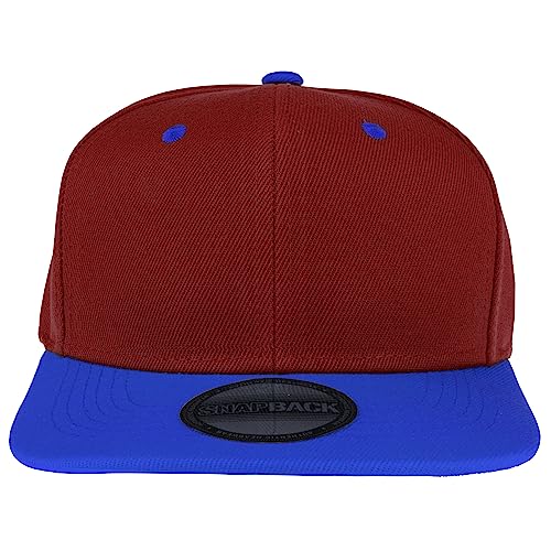 Image of Gelante Snapback Hats for Men - Flat Bill Brim Baseball Cap Hat - Plain Blank Adjustable