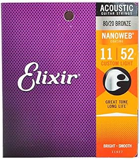ELIXIR 原声吉他弦 NANOWEB 80/20 Bronze Custom Light #11027