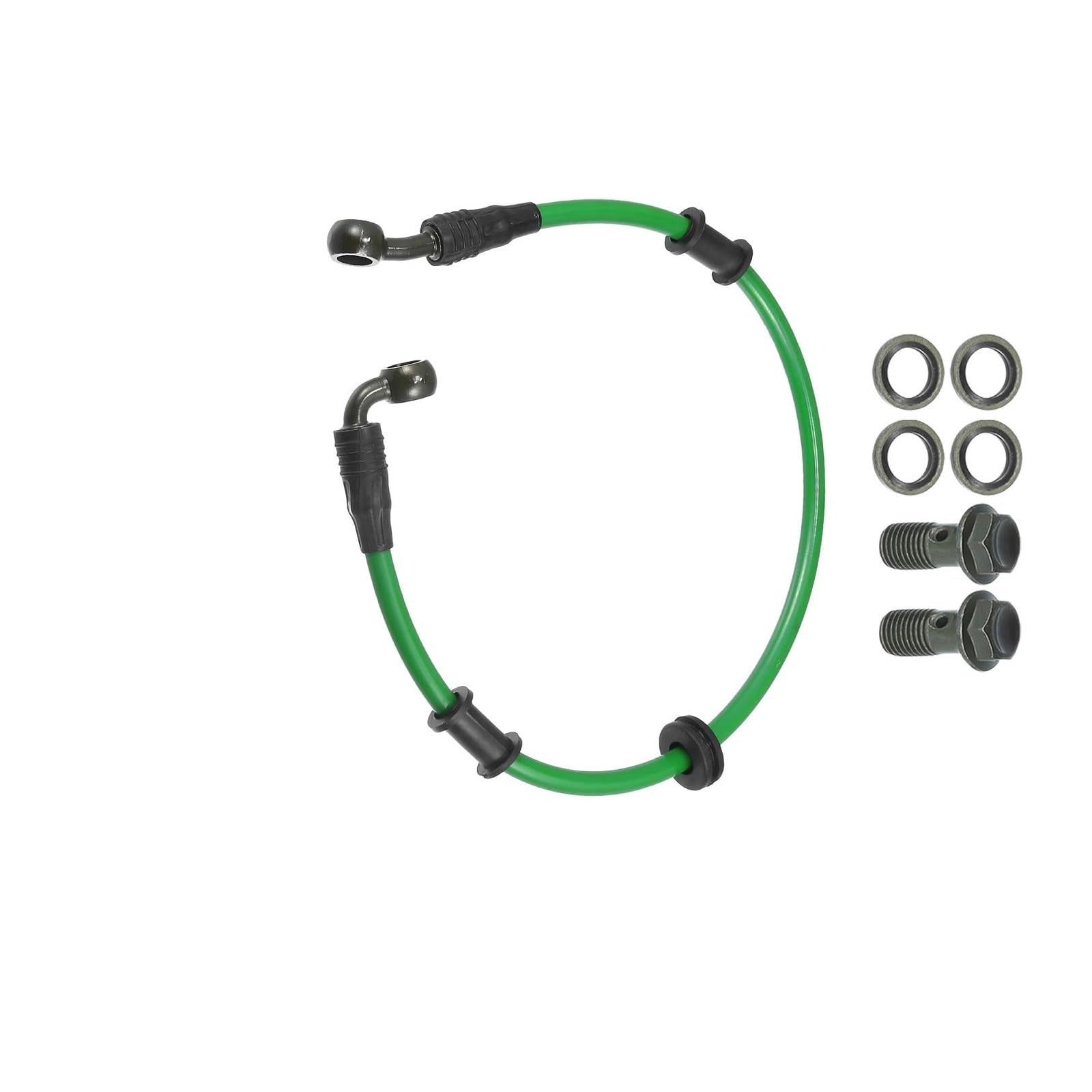 Ksxzw Green Motorbike Part Motorbike Brake Hose Motorcycle Braided Hydraulic Line Oil Pipeline 50Cm 28 Degree 90