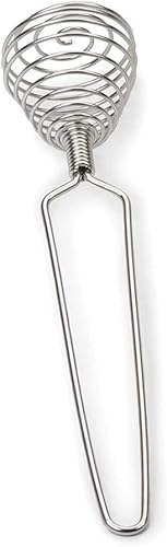 Miniatura 5 de Mini batidor de primavera francés, batidor de bobina de resorte de acero inoxidable plateado de 8.67 pulgadas, batidor de huevo de mano, batidor de