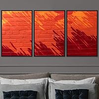 3 Piece Framed Canvas Wall Art Abstract Colorful Cool Geometric Canvas Prints Home Artwork Decoration for Living Room,Bedroom - 16