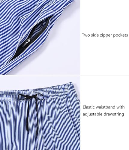 Image of Tyhengta Men's Swim Trunks Quick Dry Beach Shorts with Zipper Pockets and Mesh Lining