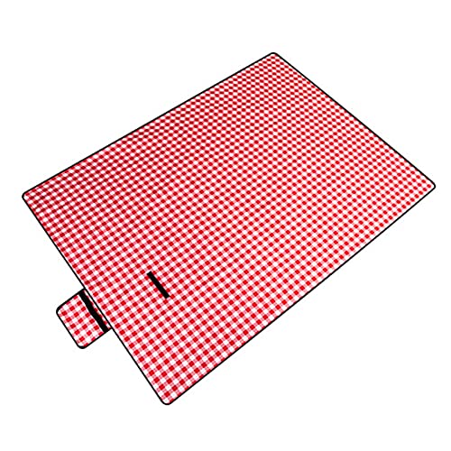Coussin de camping pliable TILEZE tapis de pique-nique rouge en oxcloth imperméable 150x100cm