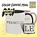 Molandra Products Dear Rona, You Fucked with The Wrong Bitch! - 11oz Ceramic Colored Inside & Handle Coffee Mug, Light Blue