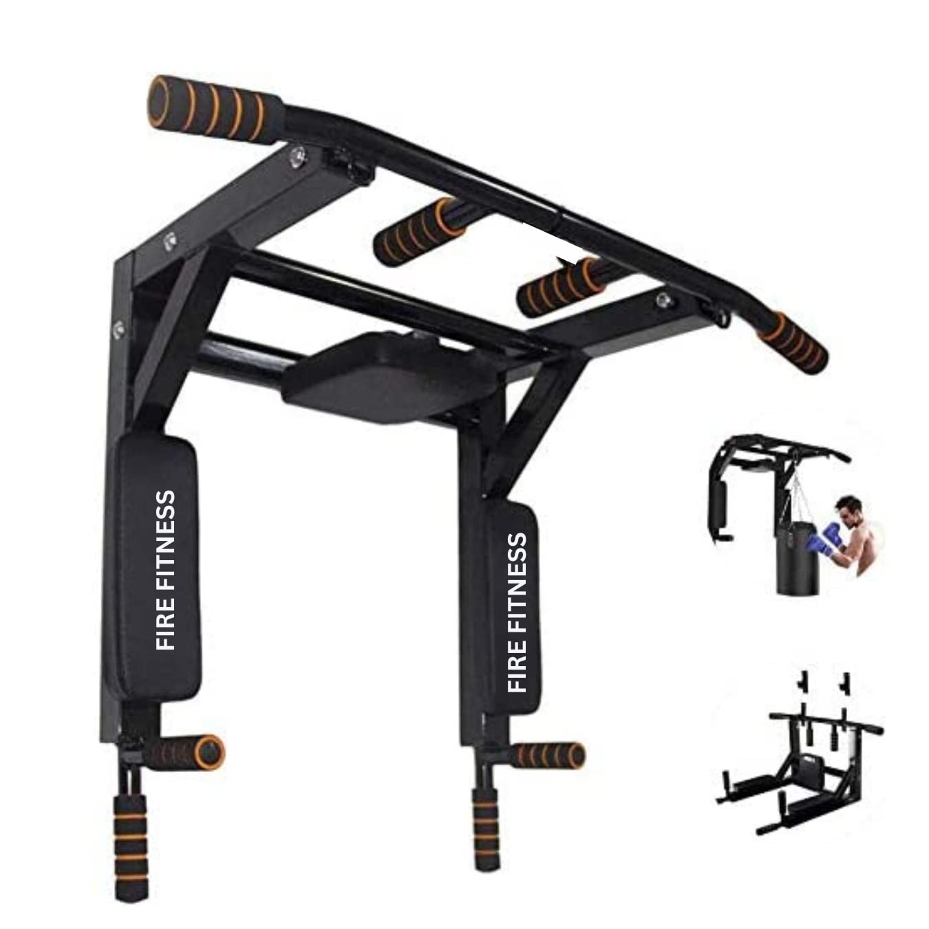 Fire Fitness wall mount pull up bar for home gym equipments strength training pullup bar at home,gym rod for height increasing dips station,dips bar dips stand for home