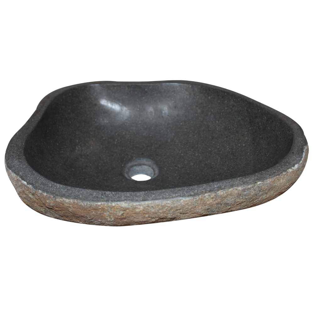 MP - Lavabo de piedra natural (canto de río, para instalar, diámetro 40/50 cm)Puedes elegirlo según las fotos.