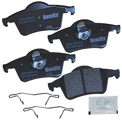 Image of Bendix Priority1 CFM795 Semi-Metallic Rear Brake Pads for Volvo S60 2009-2001, S70 1999, S80 2006-1999, V70 2007-2000, XC70 2007-2003