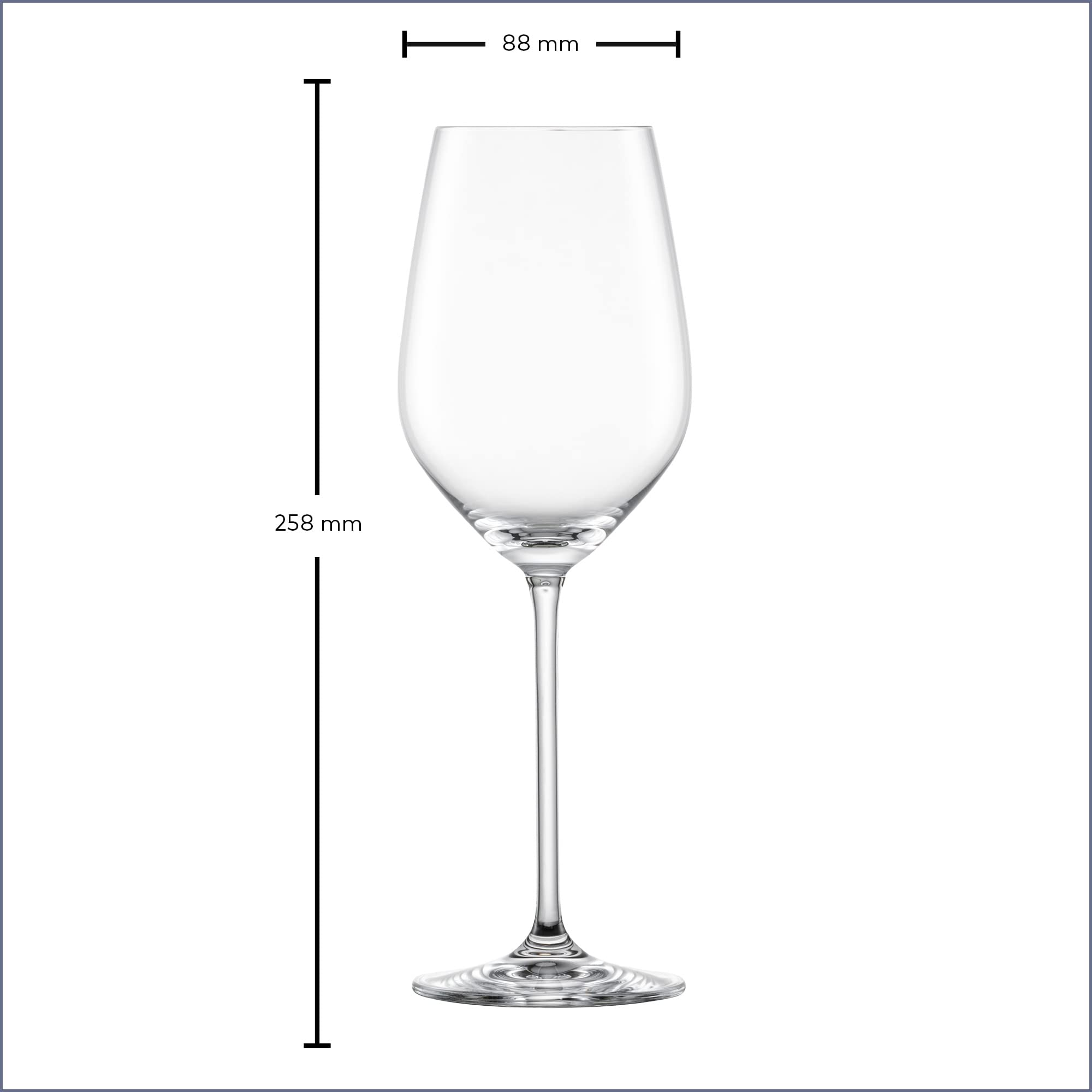 SCHOTT ZWIESEL Rotweinglas Fortissimo (6er-Set), edle Kristallgläser für Rotwein oder Wasser, spülmaschinenfeste Tritan-Weingläser, Made in Germany (Art.-Nr. 112493)