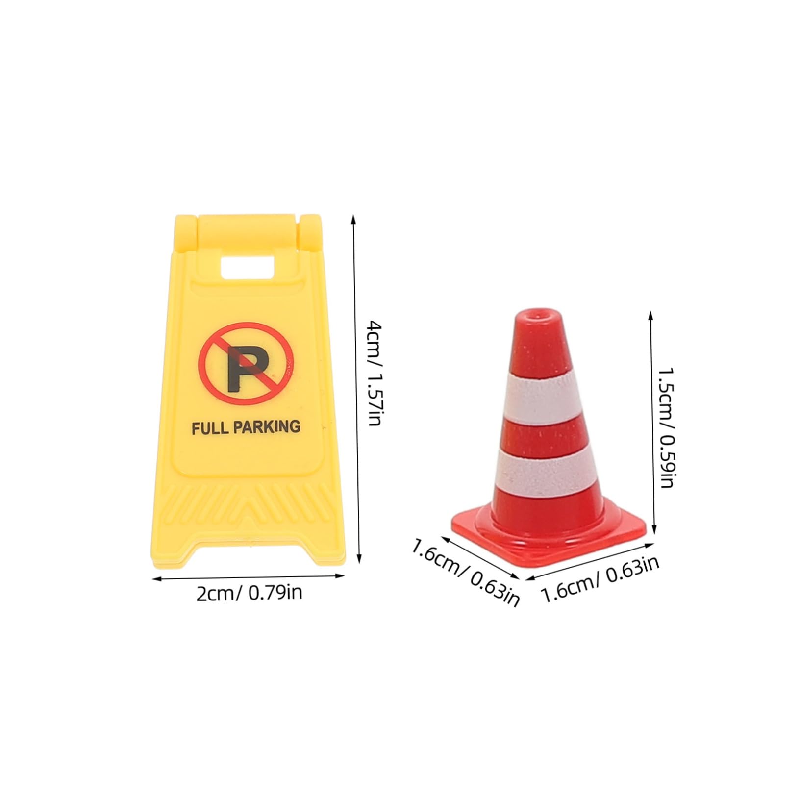 HOOTNEE 10pcs Traffic Signs Miniature Road Cones English Warning Signs Early Learning Educational Play for Boys for Birthday Special Occasions