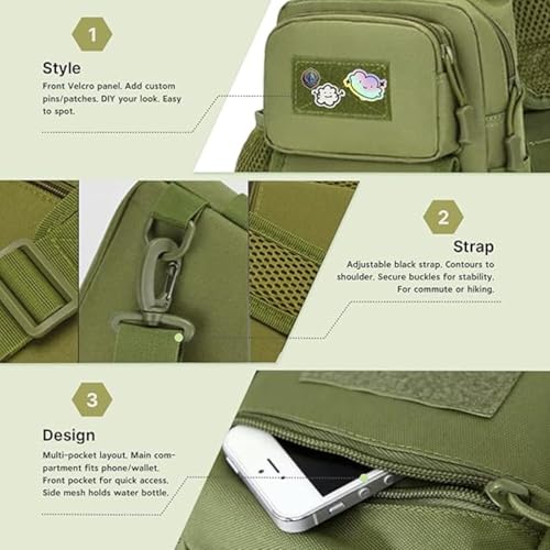 Mochila tipo bandolera para viaje y camping miniatura 6