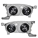 Brock Replacement Driver and Passenger Headlights Headlamps Compatible with Corolla 81150-02100 81110-02110