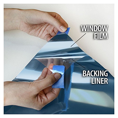 BDF PRBL Window Film Premium Color High Heat Control and Daytime Privacy Blue (36in X 14ft)