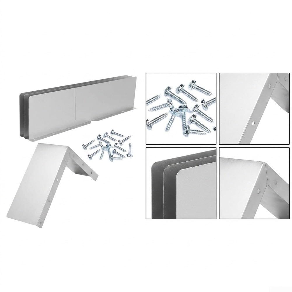 4 Piezas Deflector Lluvia Aluminio para Canalón Esquina