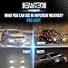 BEAMTECH H-4 Bulbs, S1 Series 900-3 Fanlsess 300% Brighter 6500K White Fog Light, 2 Bulbs