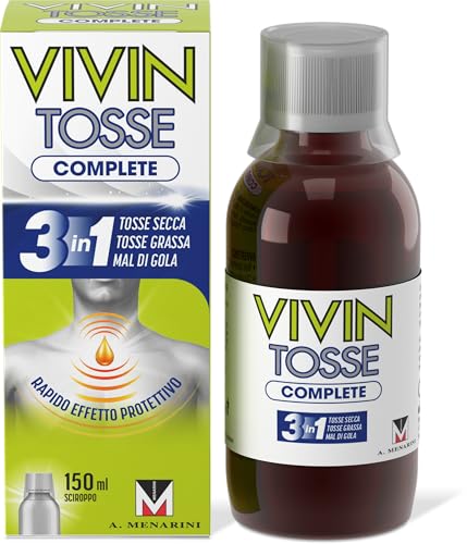 Vivin Tosse Complete - 150 ml. Sciroppo per mal di gola, tosse secca e tosse grassa a base di...