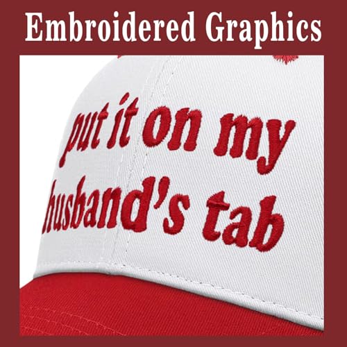 Image of Put It on My Husbands Tab Hat, Funny Vintage Trucker Hats Adjustable Cap for Men Women Classic Baseball Caps
