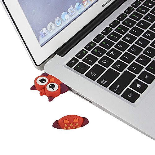 Chuyi Cartoon And Cute Owl Shape Design 64Gb Usb 2.0 Flash Drive Character Memory Stick Animal Pen Drive Jump Drive Thumb Drive Gift (Red) #TOP6