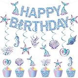 💕【Meerjungfrau Geburtstag Deko】Meerjungfrau Deko Torte Meerjungfrau Deko Kuchen Meerjungfrau Deko Geburtstag Meerjungfrau Deko Set Meerjungfrau Deko Kindergeburtstag 6 Meerjungfrau Geburtstagsdeko Mädchen Geburtstagsdeko Jungen geburtstagsdeko Kinder Happy Birthday Deko Happy Birthday Girlande Mädchen Happy Birthday Girlande Kinder Happy Birthday Girlande Kuchen Deko Meerjungfrau Kindergeburtstag