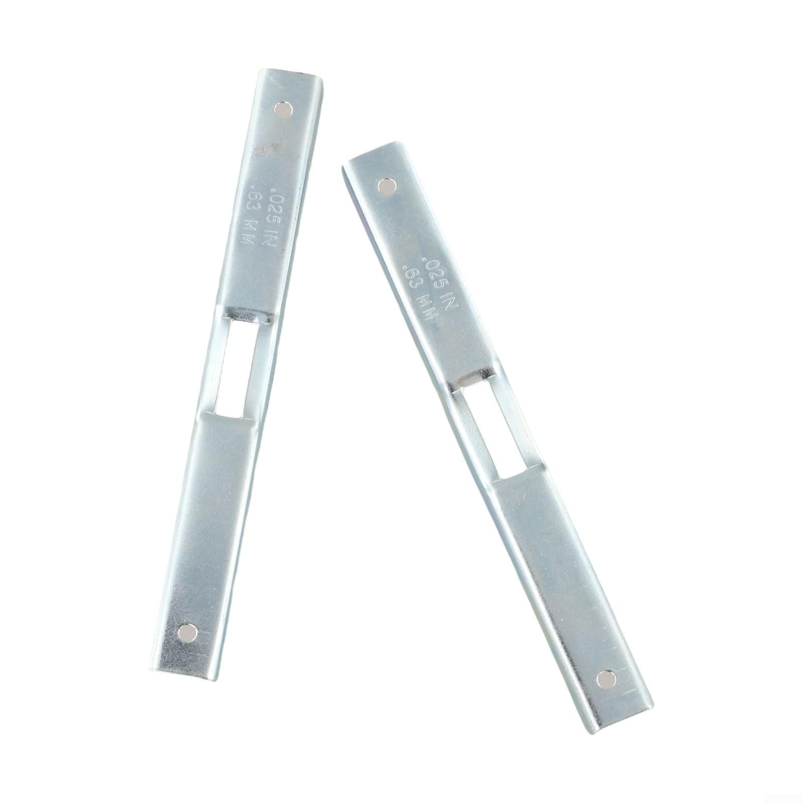 Aikeou Normal 2 Pcs Silver Chainsaw Depth Gauge File Guide 0.65Mm, For Oregon Raker Removal, Portable Metal Sharpening Tool Kit, For Accurate Chain Adjustment