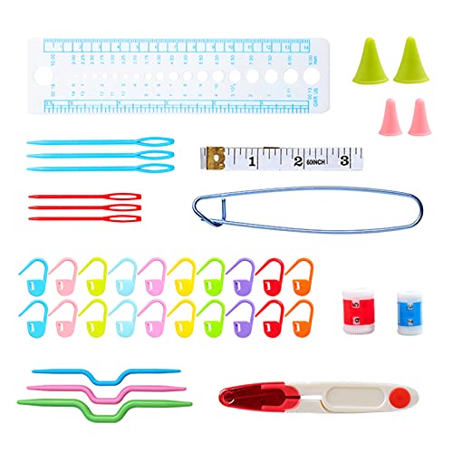 Image of Professional Knitting Tools Pack, Included 36 Pcs Knitting Needles and Accessories and Portable Case, Durable and Beautiful Knitting DIY Kit for Any Project