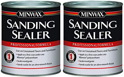 Minwax 657000000 Water-Based Sanding Sealer, Quart,Clear 2 Pack