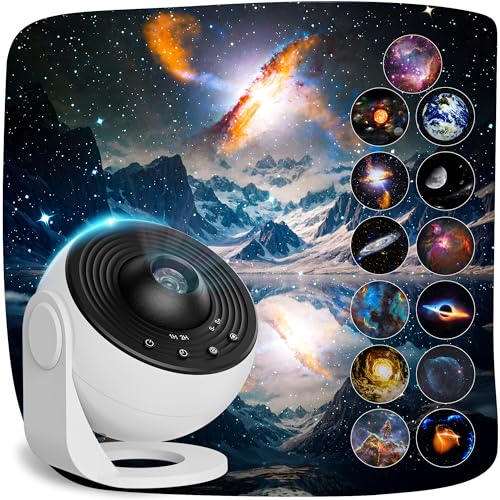 Planetarium Projector for Bedroom 13 in 1 Galaxy Star Projector Light Nebula Night Light with Timer LED Space Galaxy Lamp Room Decor for Adults Kids White