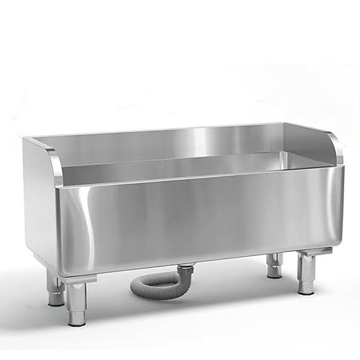 Commercial Floor Mop Sink，Stainless Steel Mop Service Basin，Mop Cleaning Sink，Vertical industrial sewage tank for balconies, laundry rooms, industries, etc（39.37”×16.1”×21.6”)