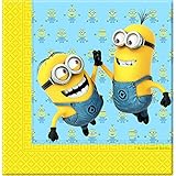 Procos NADA HOME Servilletas Oficial Minions 33x33cm para Fiesta de Cumpleaños 20Pz 1988 - Amarillo Azul, Única