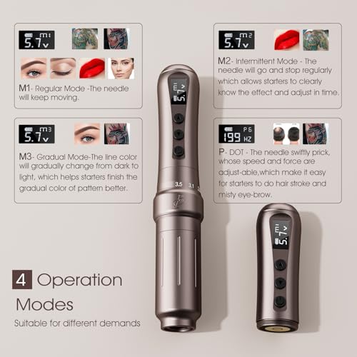 Machine maquillage permanent Biomaser U1 à 6 temps réglables et double batterie OLED