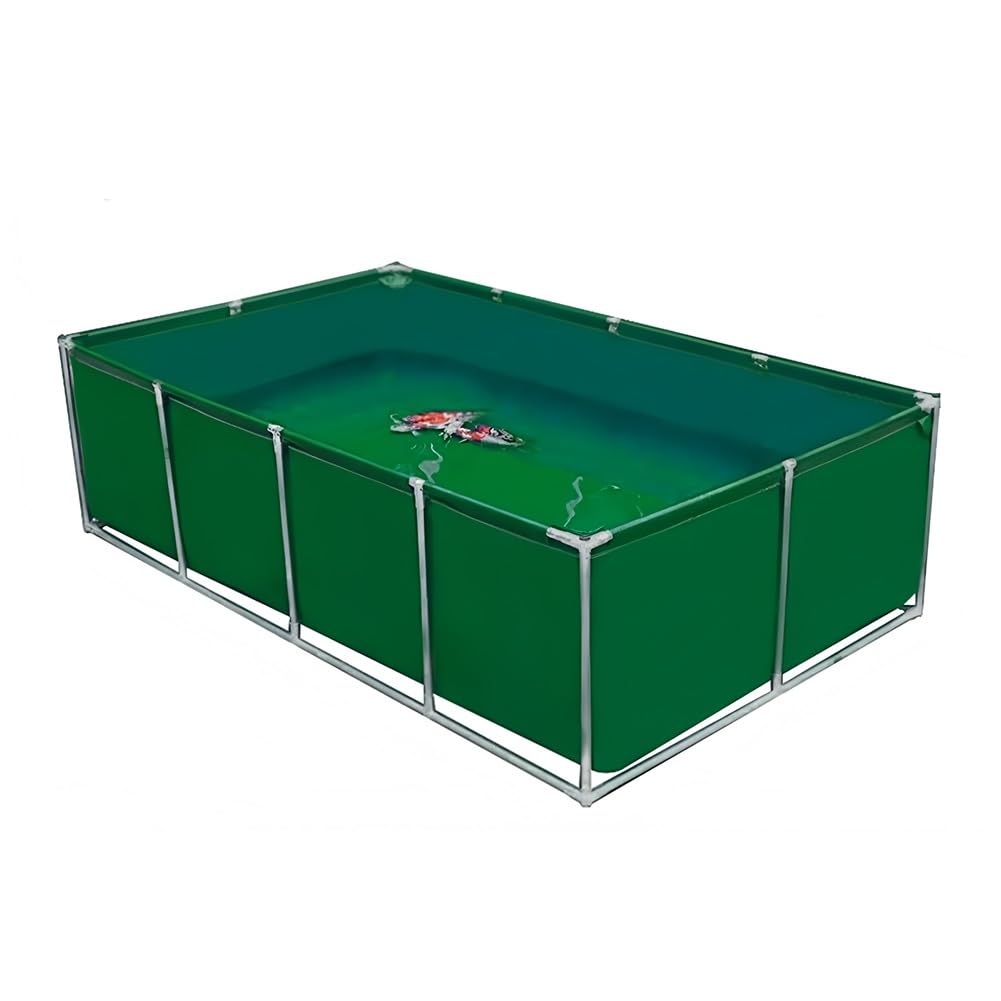 Estanque Grande de Lona de PVC con válvula de Drenaje: Estanque Plegable para Carpas koi, riego de jardín y Almacenamiento de Agua, Fuente de Agua para Exteriores.