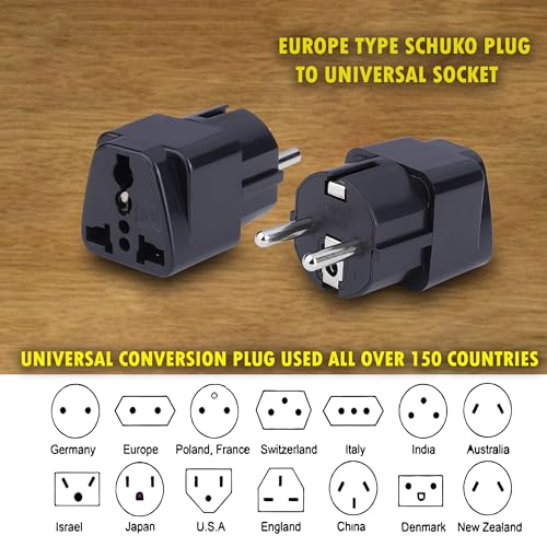 Image of MX Europe Travel Adapter - India to Europe (Schuko)