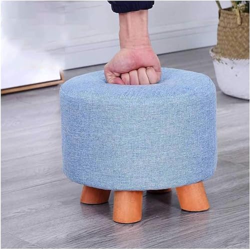 Tabouret bas en bois massif compact pour petits espaces et salons - 5