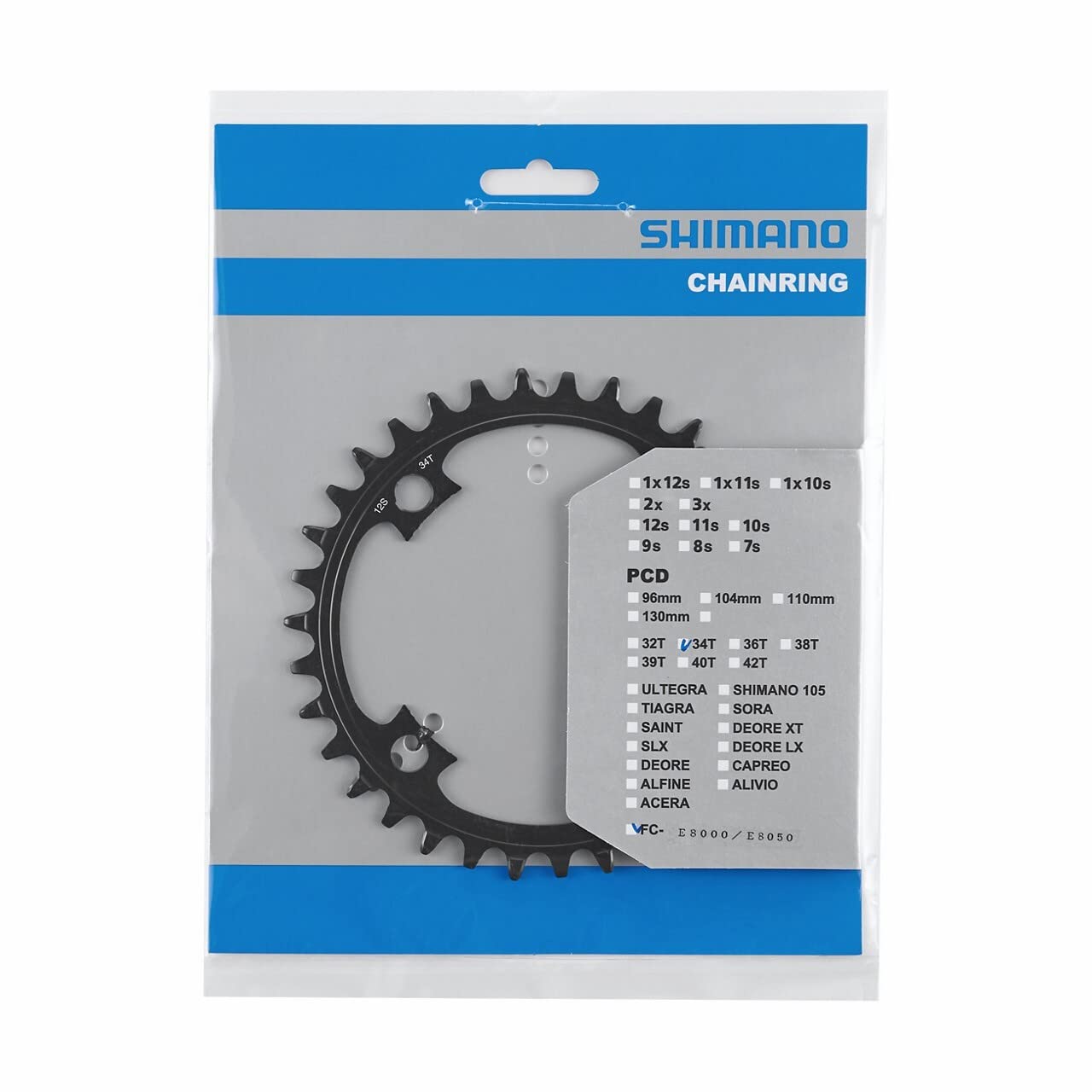 SHIMANO - Plato 34D-SM-CRE80-12