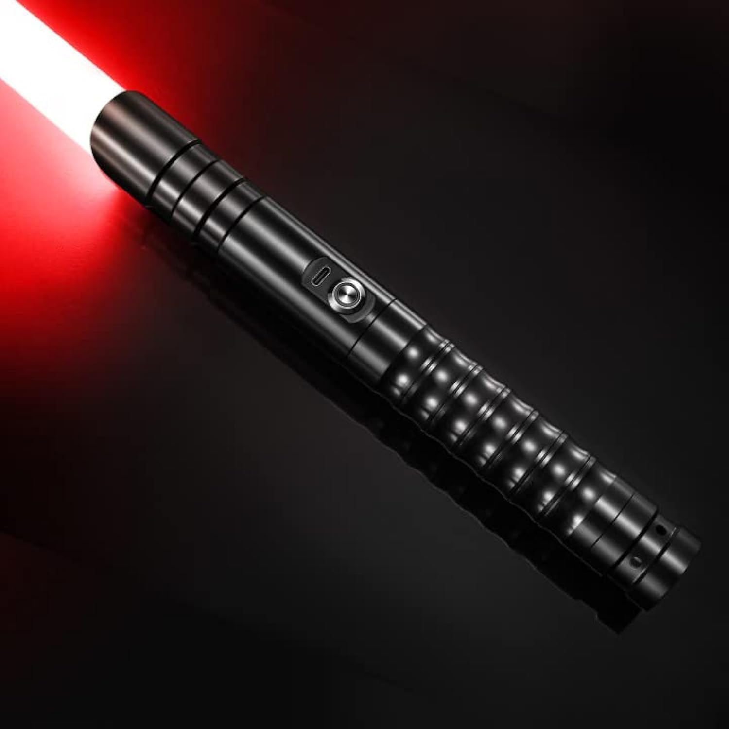 Smooth Swing FX Lightsaber RGB 15 Colores Modificables 12 Modalidades de Sonido Force para Adultos Duelo Profesional Negro