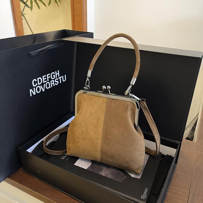 Women Fashionable Shoulder Bag Large Capacity Retro Flannel Handbag Clip Crossbody Bag Travel Shopping Work Shoulder Bag2