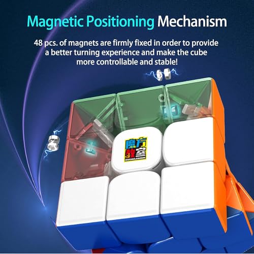 Image of HAWKISTER Kid Moyu Rs4M Magnetic 4X4X4 Speed Cube (96 Magnets Supporting) Adjustable Elasticity For Smooth Turning Dual Anti-Stick Design Stickerless Master Cube Puzzle
