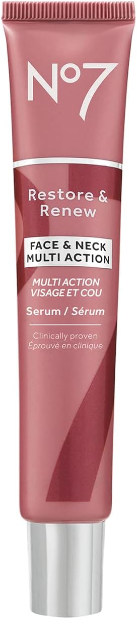 No7 Restore & Renew Face & Neck MULTI ACTION Serum 50ml