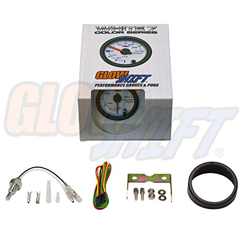 Glowshift GS-W706 -SM White 7 Color 300 F Water Coolant Temperature Gauge Kit thumb #5