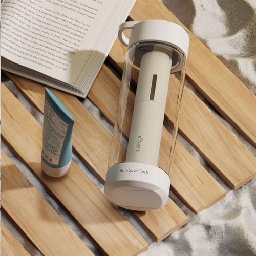 Image of Zero B H2Ohh Portable Water Filter Bottle - 600ml | Removes 99.9% Bacteria & Viruses | Durable TRITAN Material | Instant Purification | Eco-Friendly Travel & Fitness Bottle (WHITE)