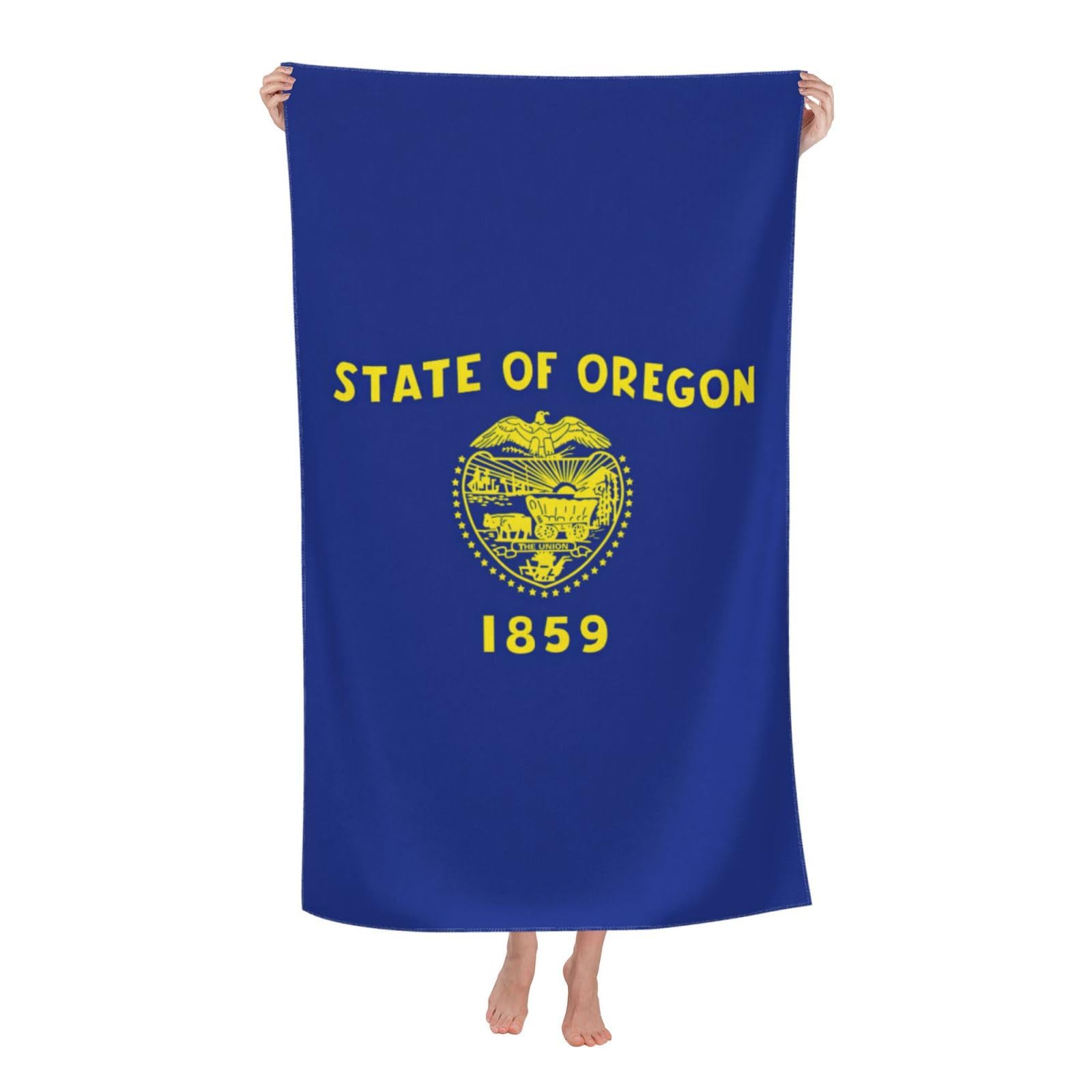 NImongt Oregon State Flag Print Oversized Adult Beach Towel For Travel Weekend Getaways Festivals Camping Trips