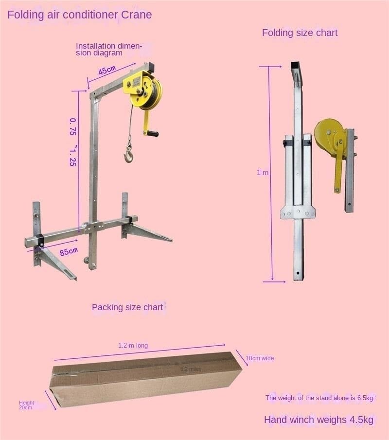 Outils de levage climatisation extérieure et élévateur de support 20m