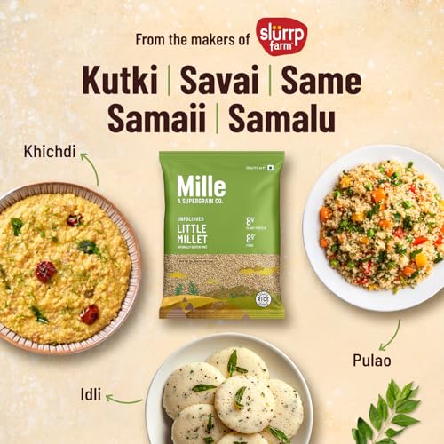 Image of Mille Foxtail Millet and Little Millet Whole Grains Combo | Ideal for Fasting | Unpolished, Toasted, No Soaking Required | Gluten Free | No Chemicals | High Plant Protein and Fibre | Rice Replacement | 100% Whole Grain | Pack of 2 x 500g each