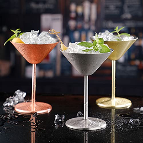 1 Pack Stainless Steel Material Cup Martini Glasses Steel Shatterproof Metal Cocktail Glasses Unbreakable Durable Unique #TOP6