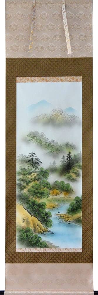 Amazon.co.jp: 掛軸 彩色山水 玉峰(掛け軸 尺五立) : Home & Kitchen