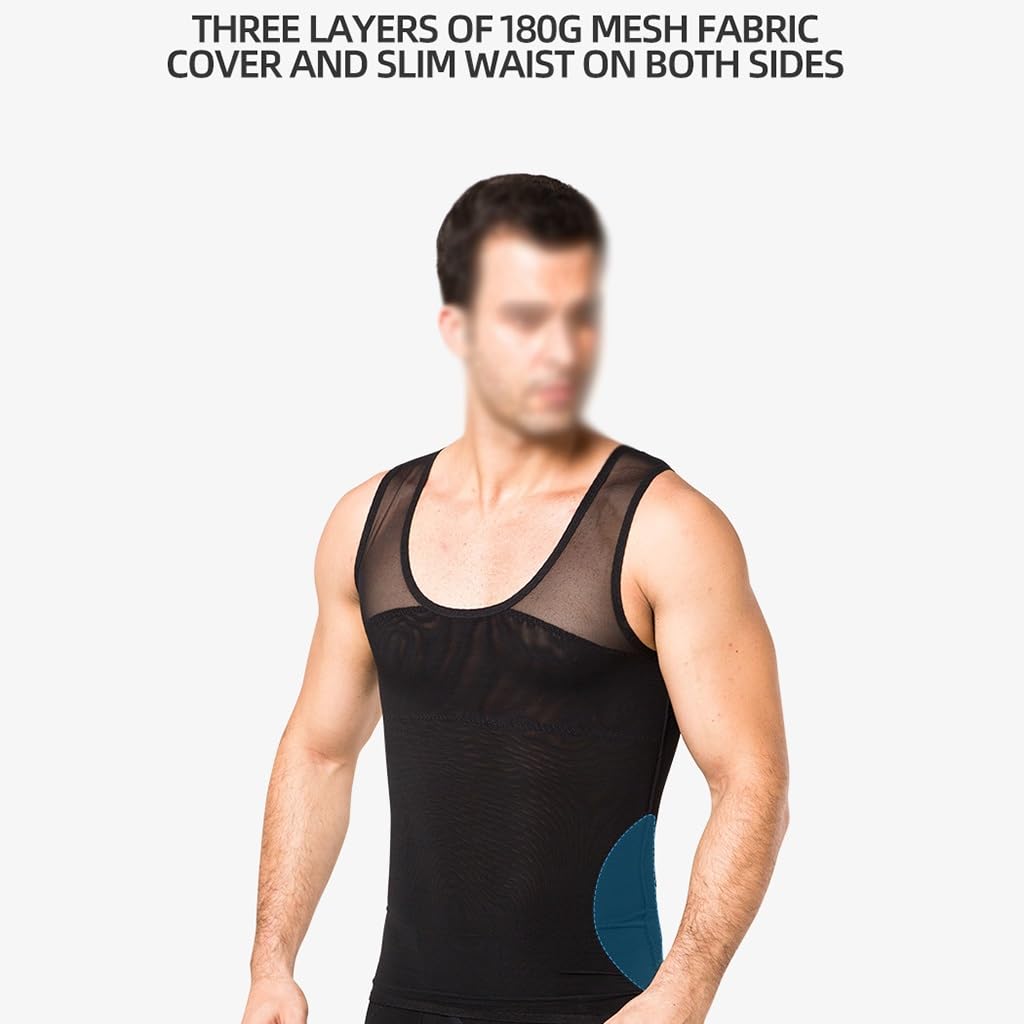 QTANZIQI Faja Moldeadora para Hombre, Traje de compresión Adelgazante para Barriga, Body con Control de Barriga, Entrenador de Cintura sin Costuras